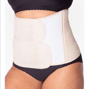 Belly Bandit postpartum wrap in cream luxe style